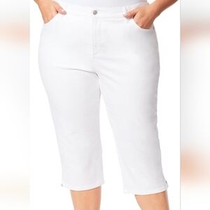 Glorious Vanderbilt Amanda White Stretchy Capris Sz 16W Great condition